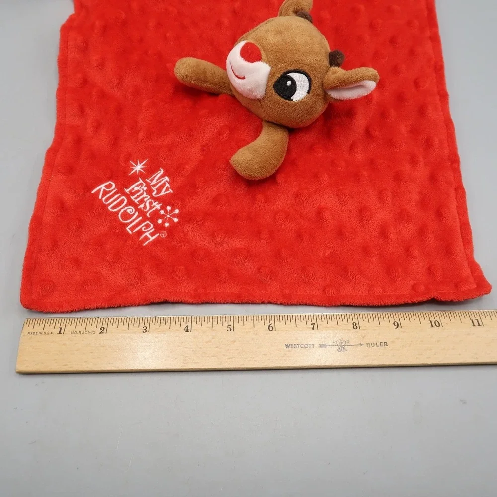 Rudolph The Red Nosed Reindeer Lovey Security Blanket Babys First w Book